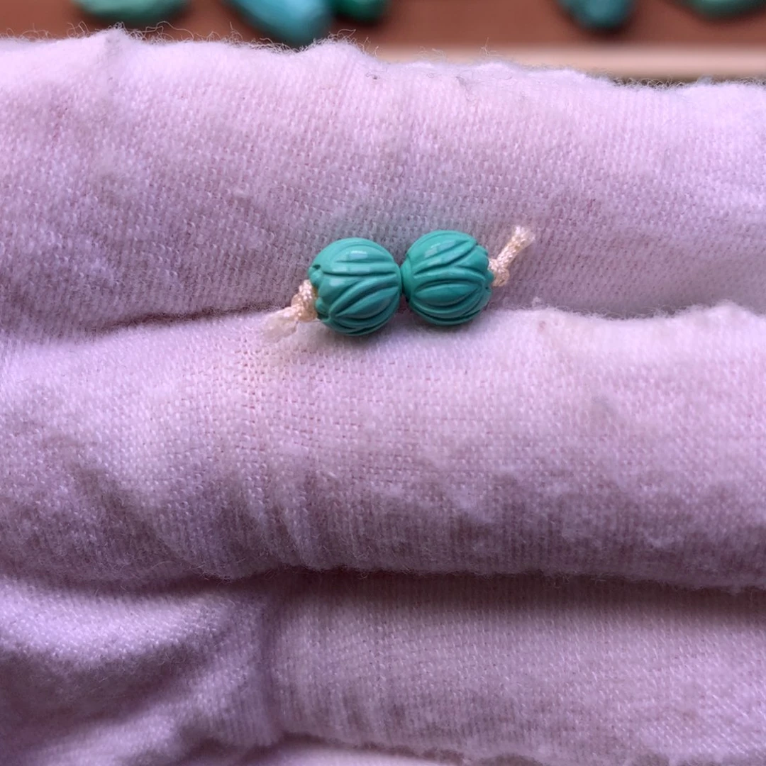 原生态散珠配珠莲花一对卡6