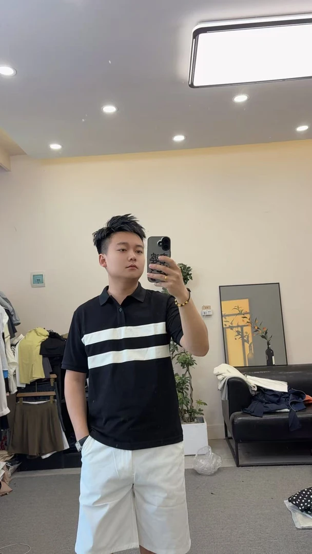 （九九老公私服定制）polo衫男短袖夏季新款潮流百搭男士有领上衣