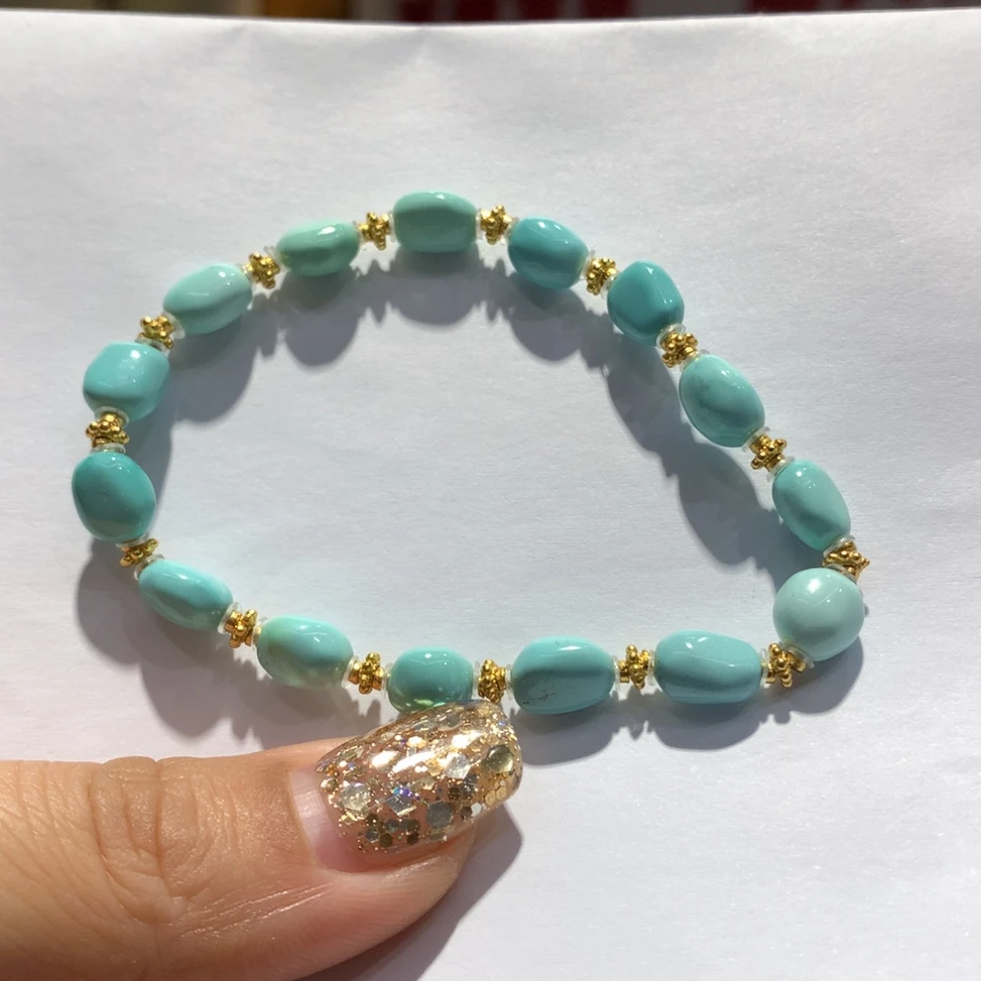 银S925镶嵌绿松石单圈