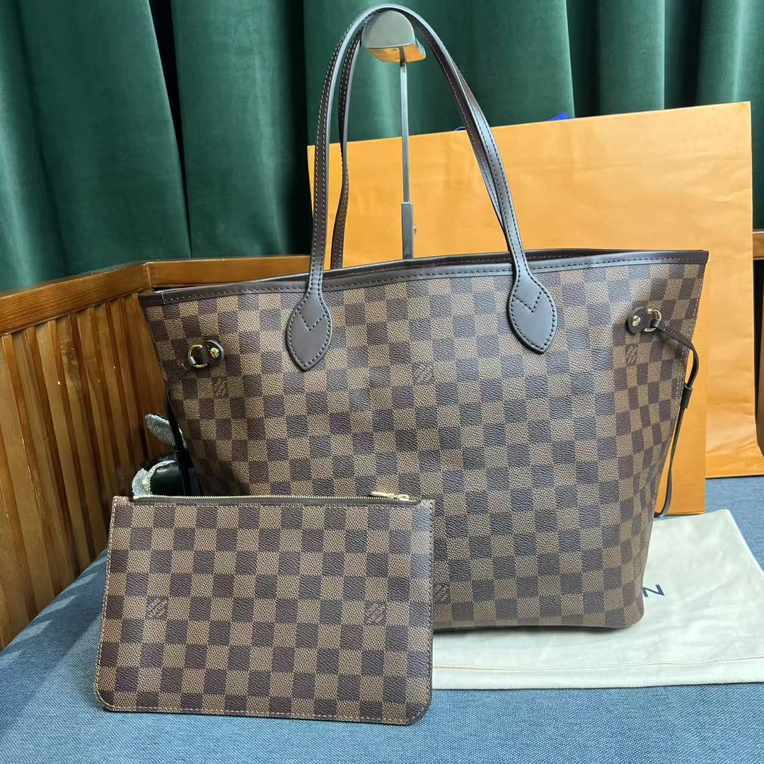 未使用 LouisVuitton/路易威登 meverfull中号棋盘格芯片款