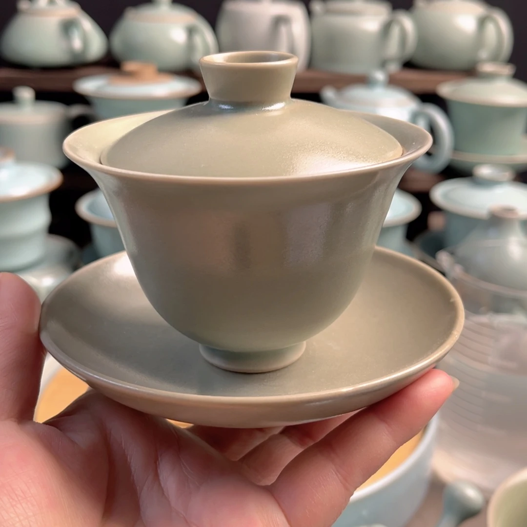 陶摆件瓷仿古釉三才元宝不提不换介意勿拍