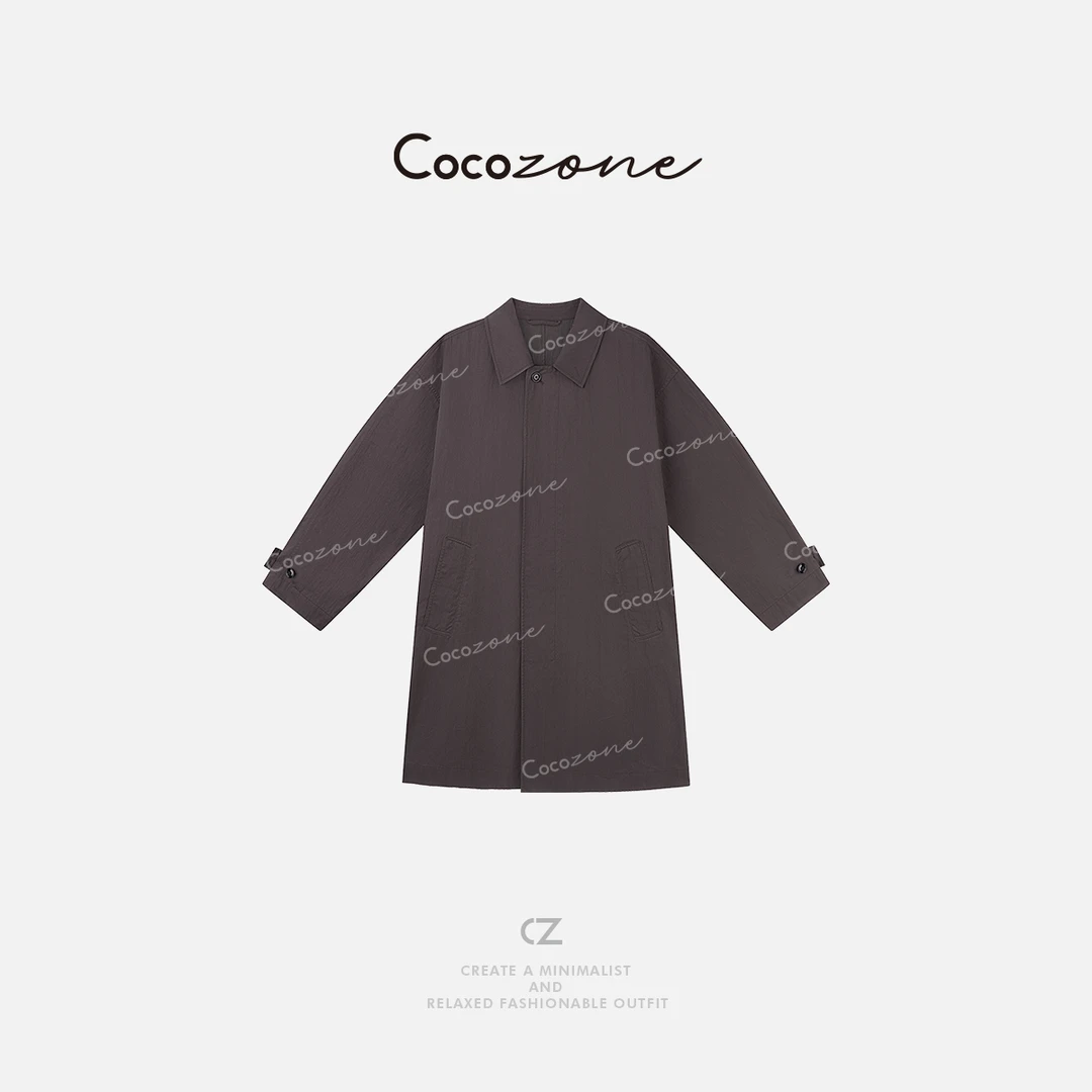 COCO ZONE刘一一 ”经典风衣“复古单排扣风衣外套 CD1A0981
