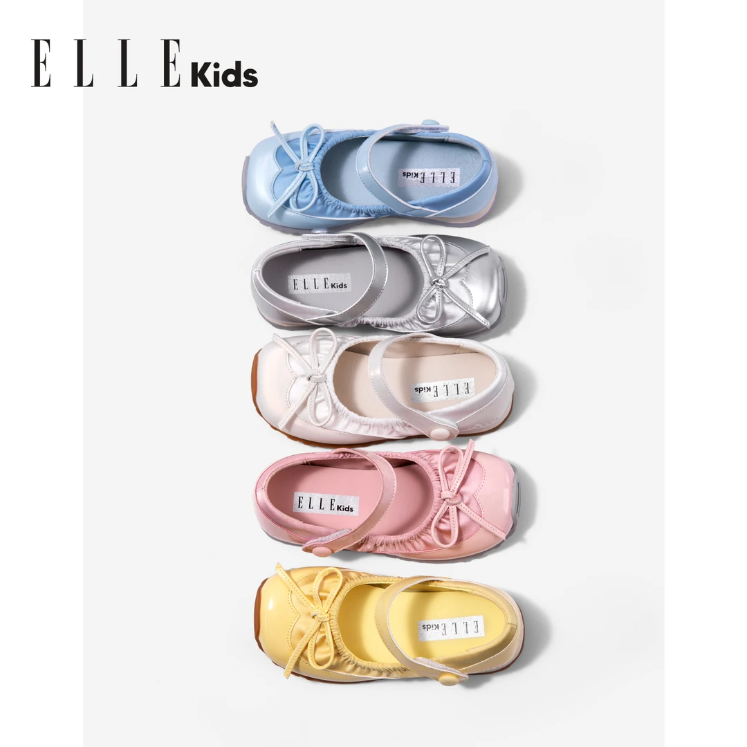ELLEkids童鞋 女童玛丽珍鞋新款休闲鞋子小女孩时尚芭蕾舞运动鞋