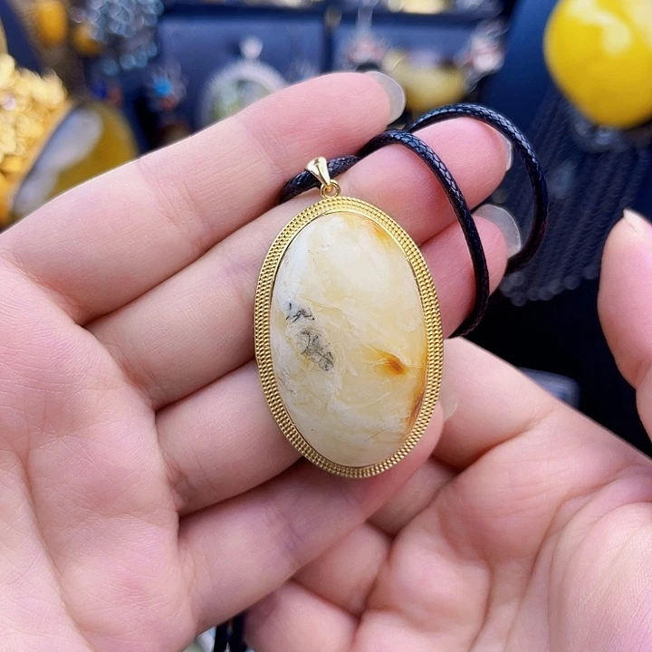 琥珀银S925镶嵌裸石