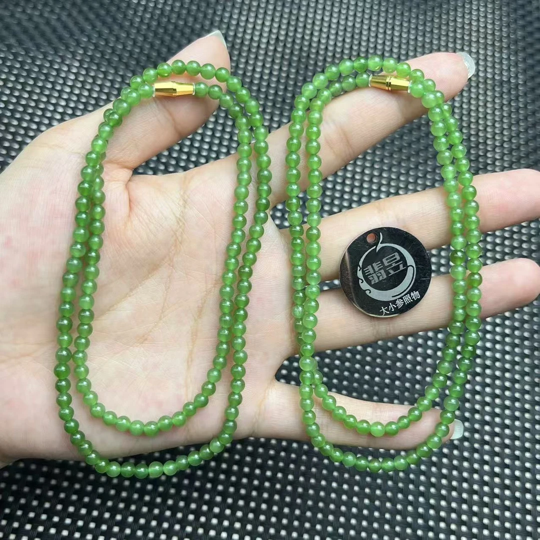 翡昱-N3-23172-和田玉珠链颈饰/约3+/约128颗-多样性发其一C