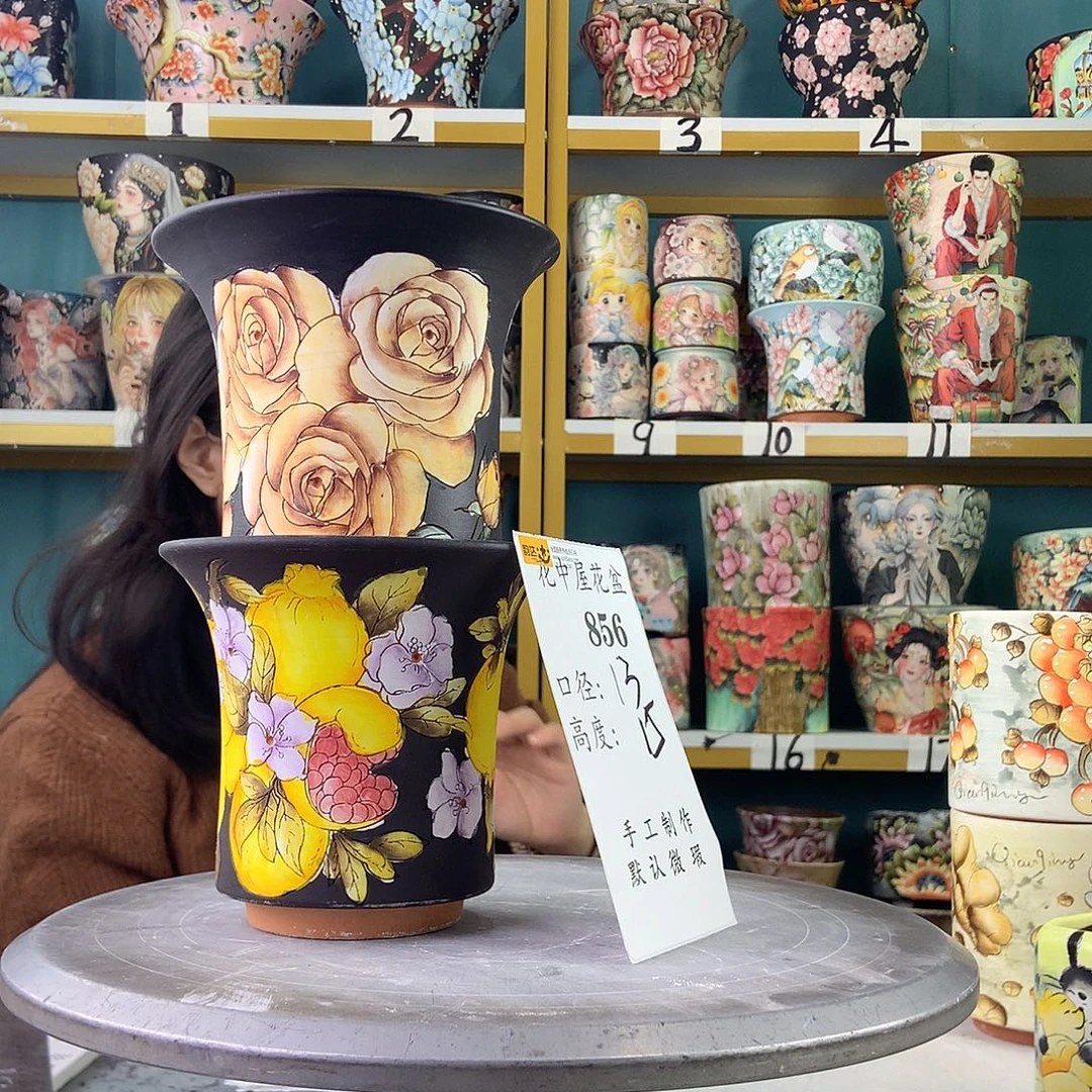 陶景德镇手工花盆856