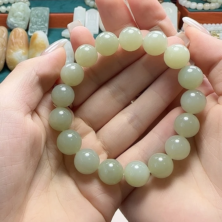 手链未镶嵌和田玉（糖玉）