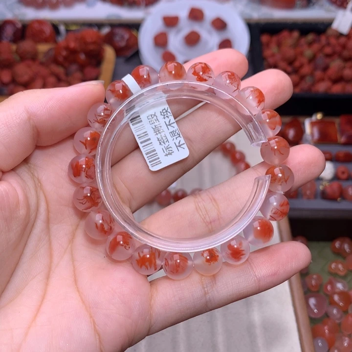 蓝***梦未镶嵌南红南红玛瑙妖花