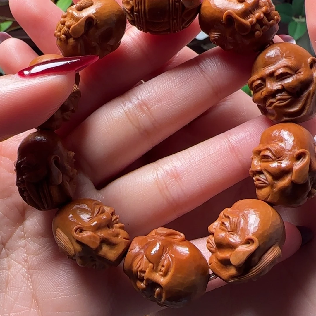 东***玉橄榄核手串/手链十八罗汉