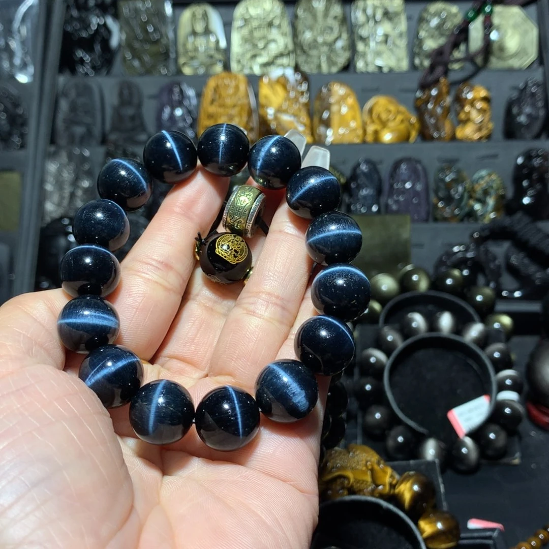 未镶嵌手链木变石（虎睛石）C****定制