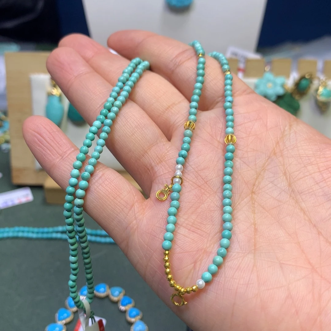 绿松石万能链18K金镶嵌