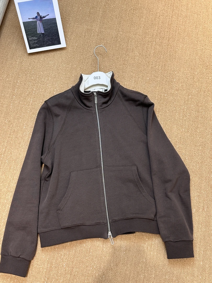 拉链立领薄款女休闲风长袖短外套针织百搭户外春秋女士女款运动