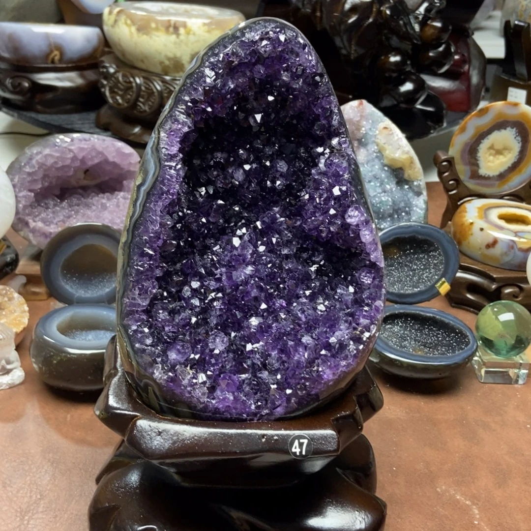 紫晶摆件未镶嵌水晶