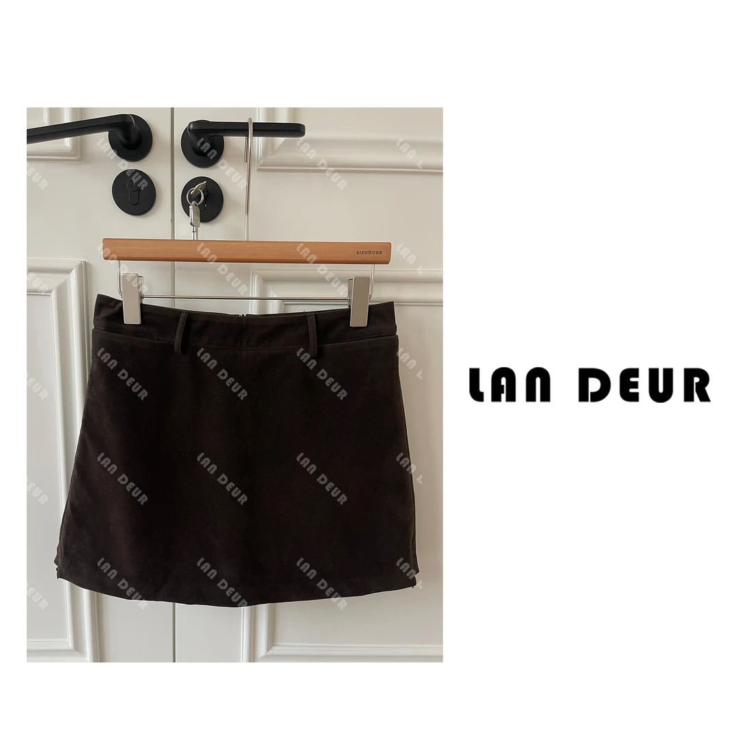 【轻盈云雾】麂皮绒显瘦气质时尚休闲百搭简约复古半身短裙子女