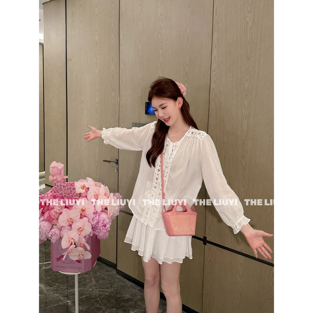【LIUYI】风信子～夏季重工钩花棉麻小衫55237