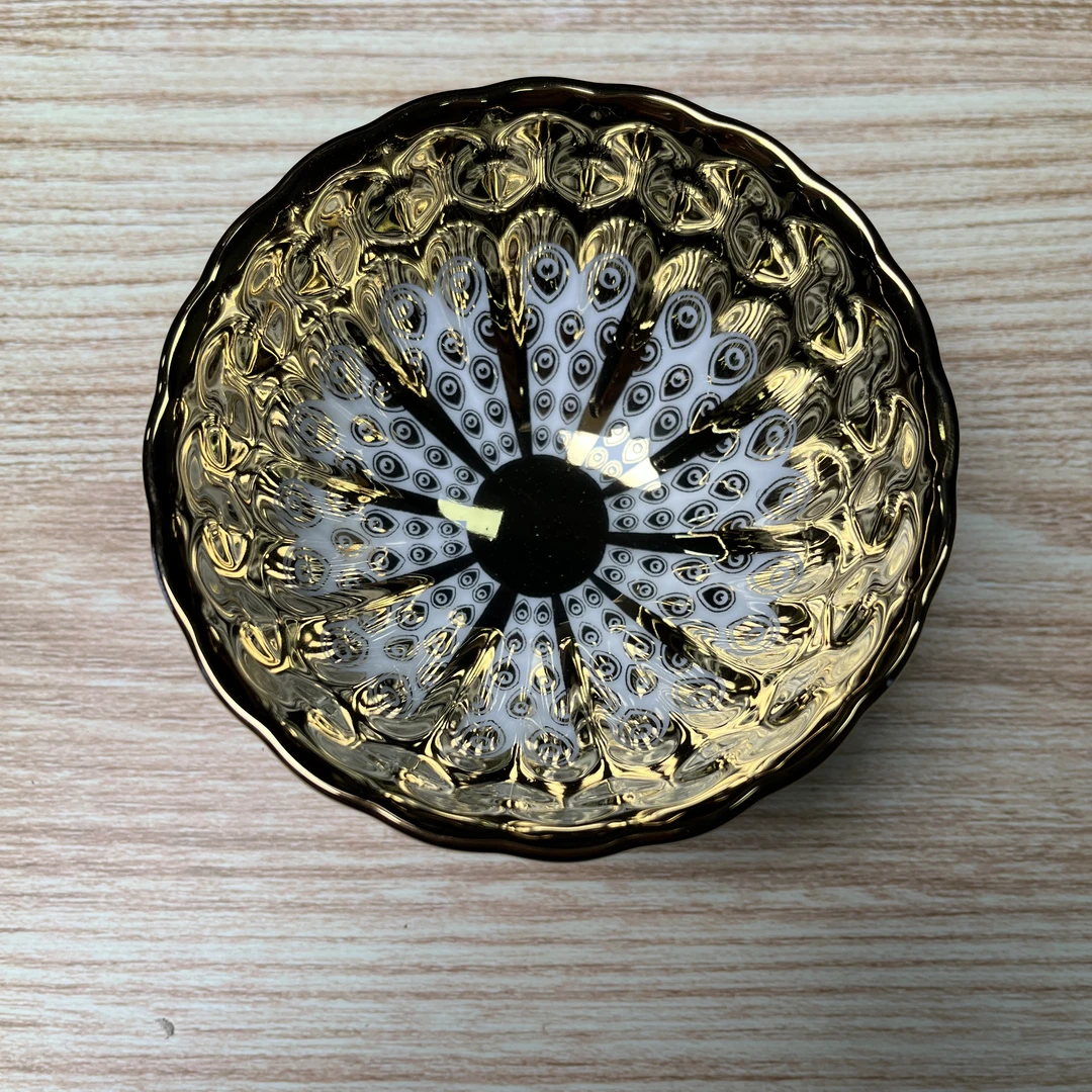 手工茶器 金玉满堂【孔雀眼】裸杯