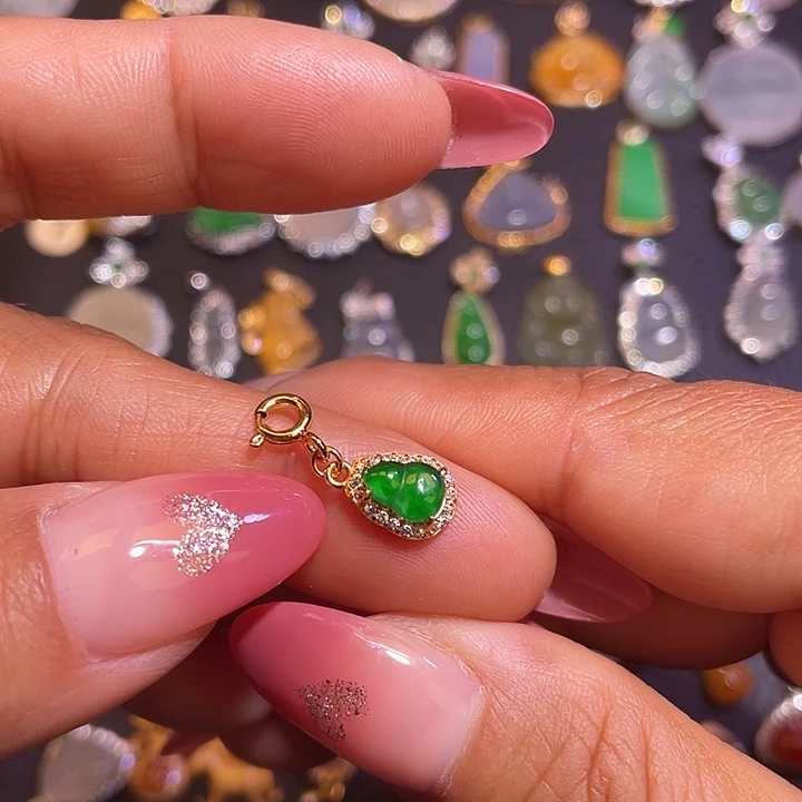 翡翠银S925镶嵌颈饰