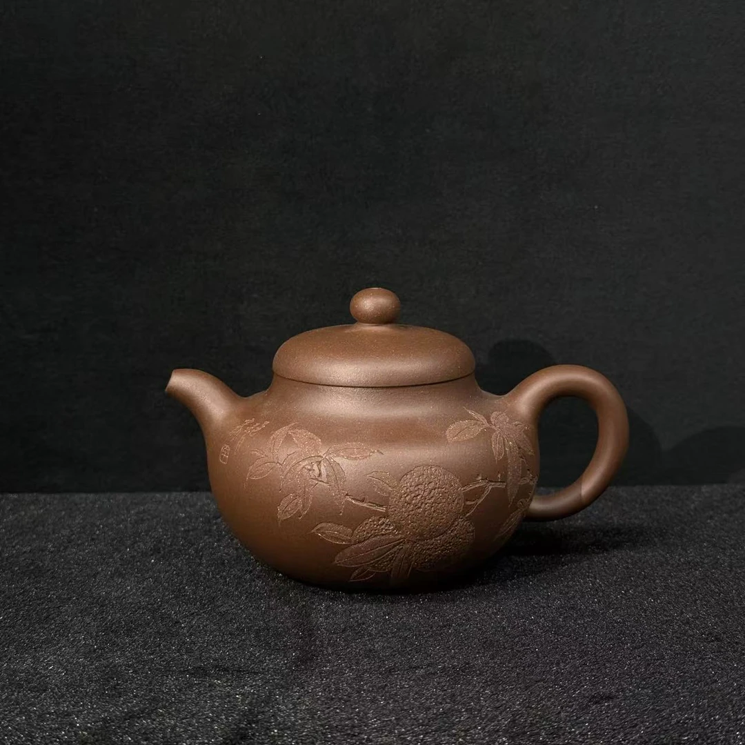 45/155075/陈永亮/紫砂壶柿圆/一厂老紫泥