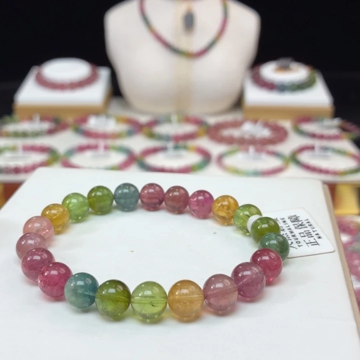 碧玺手链未镶嵌8.8mm±