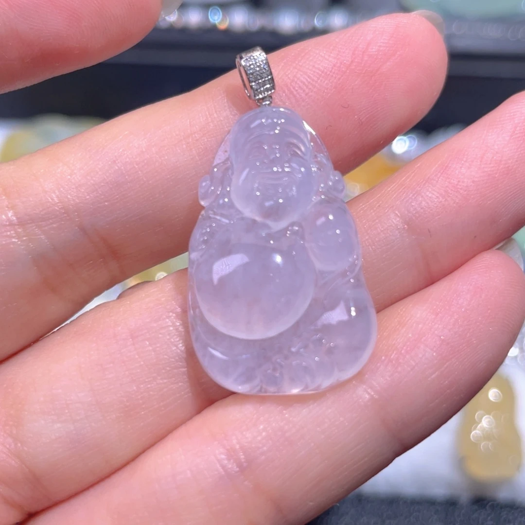 颈饰18K金镶嵌翡翠翡翠