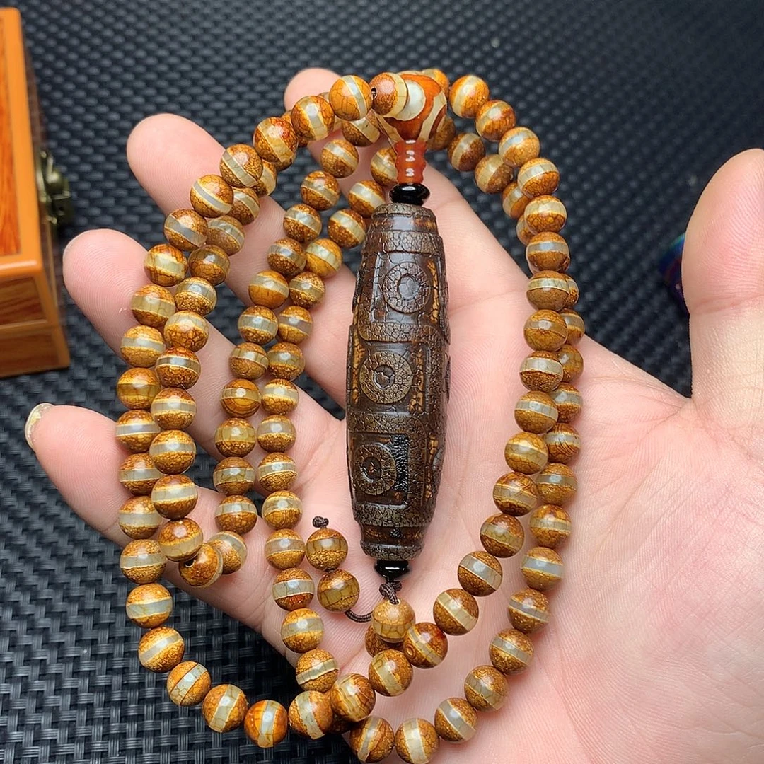 黑***）玛瑙/玉髓未镶嵌手链