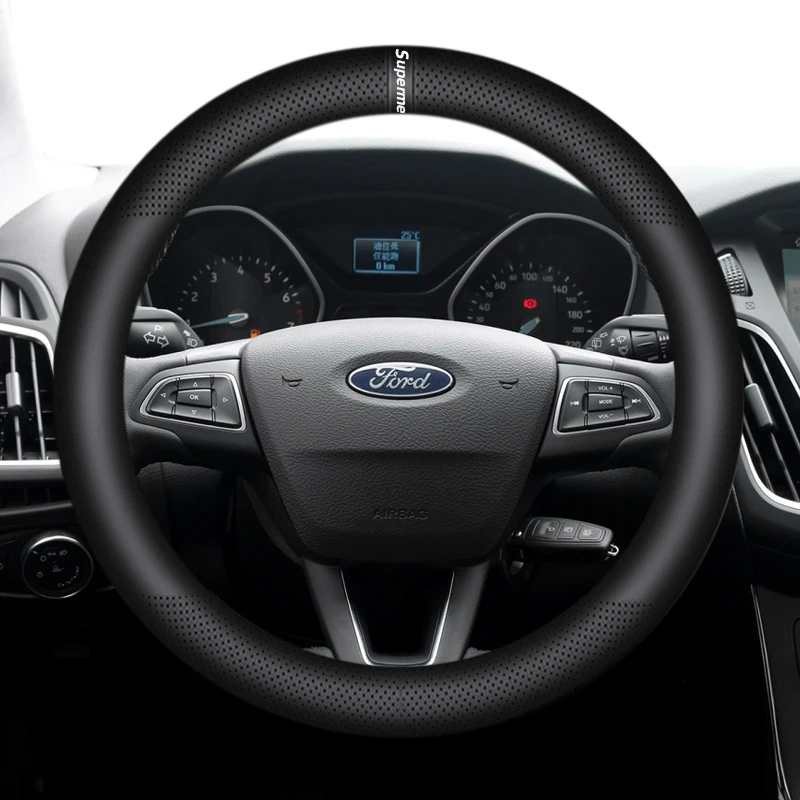 【24号胎牛皮】福特锐界蒙迪欧探险者方向盘套牛皮四季通用把套防滑
