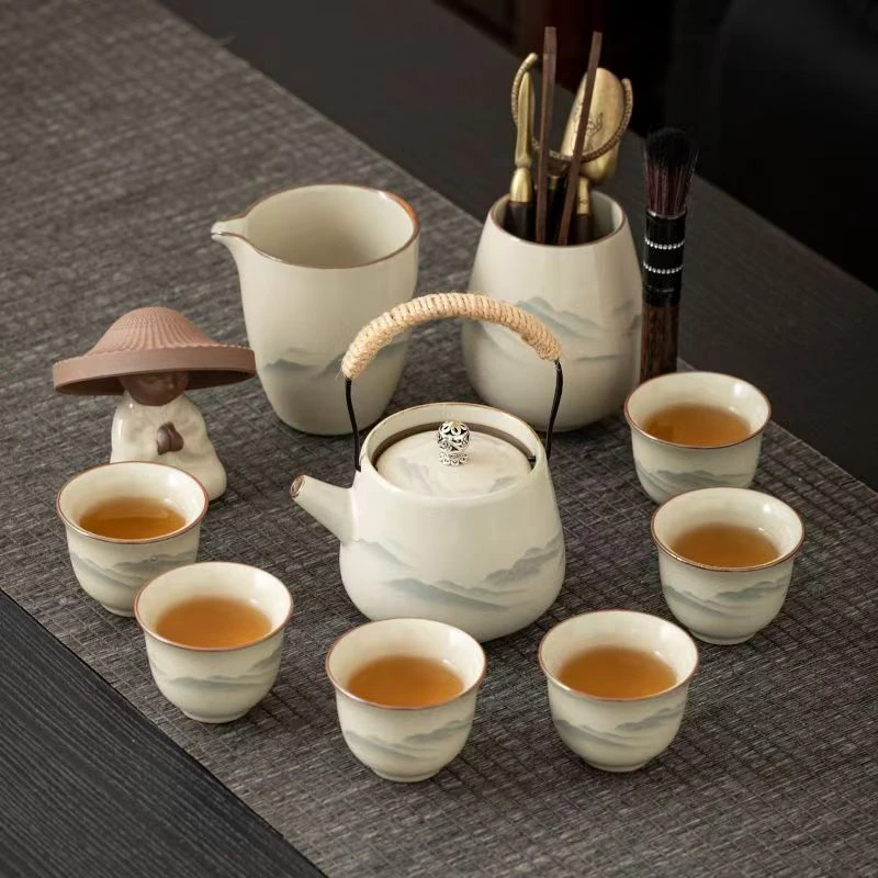 《5-60直播间专拍》  功夫茶具套装家用客厅陶瓷茶壶盖碗茶杯