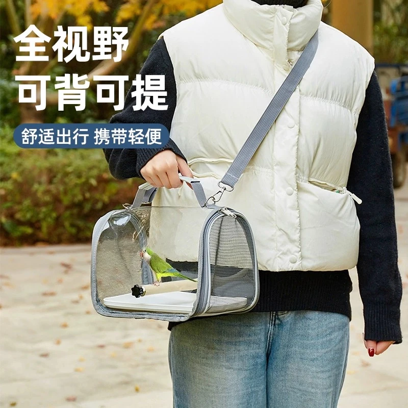鹦鹉专用外出包便携鸟包外带笼玄风出行背包出游遛鸟斜挎包鸟包