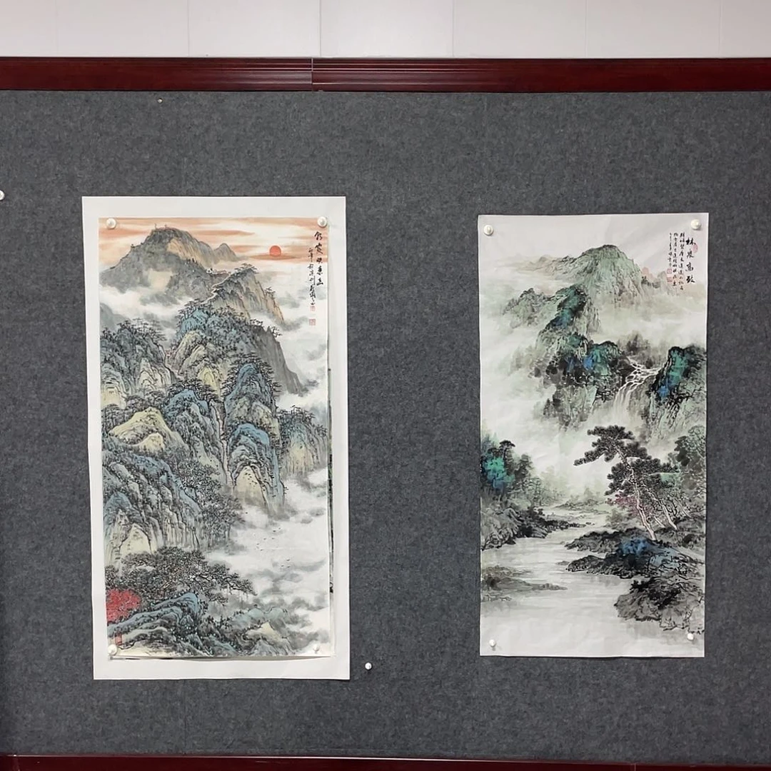 国画四尺画芯作品