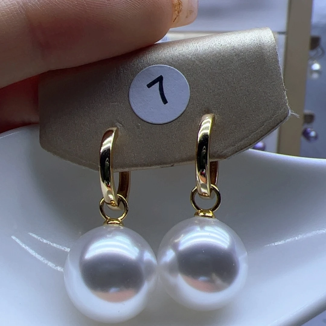 淡水珍珠耳饰银S925镶嵌