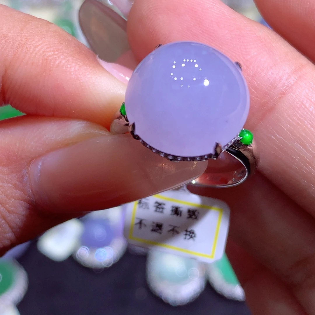 吊坠(不含链)18K金镶嵌翡翠