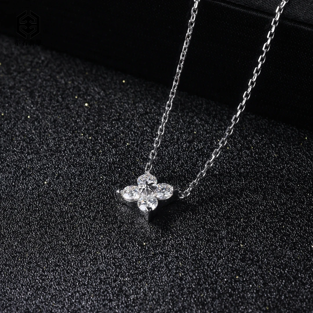 925银莫桑石银制品 T0728-9819-0336莫桑钻项链（一件/多样性发）E