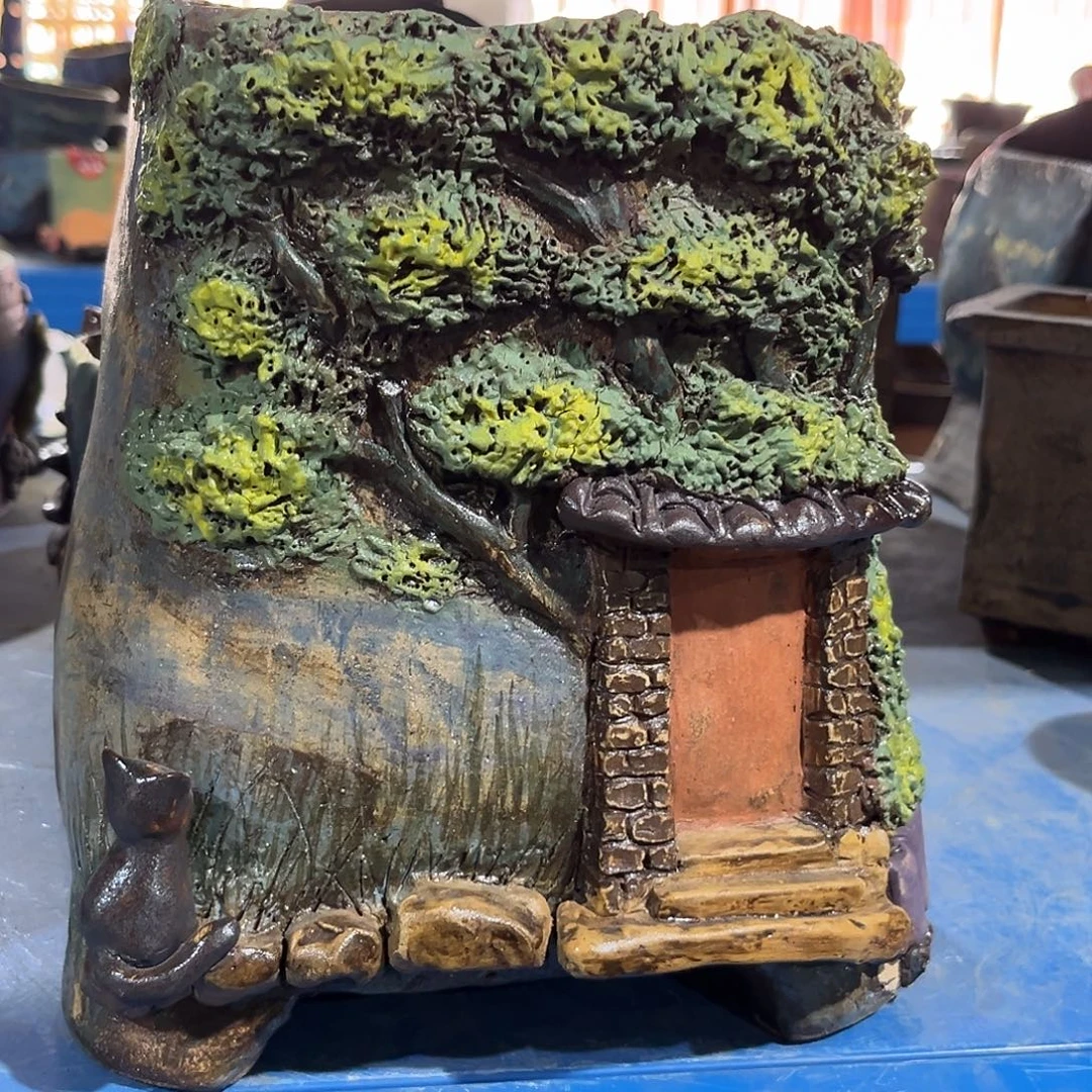 微瑕5 号陶然花器手工花盆