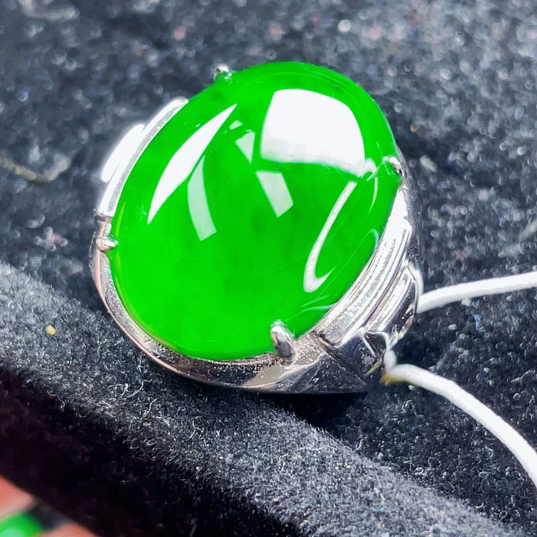 翡翠银S925镶嵌吊坠(不含链)25