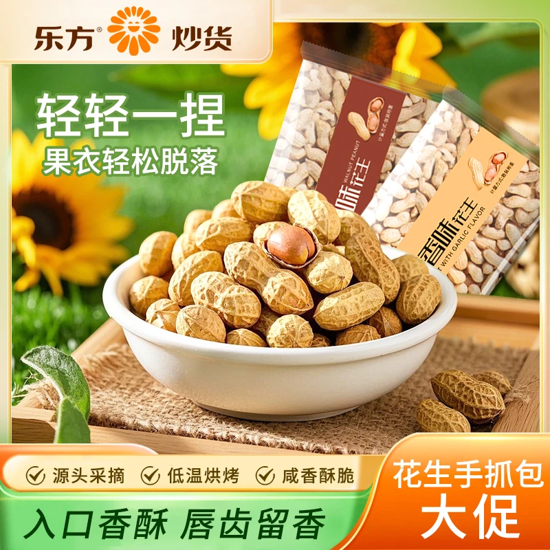乐方手抓包系列核桃蒜香味花生坚果炒货零食下酒菜厂家直销