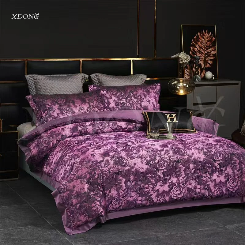 XDONGY（冬云家纺）200*230高精密贡缎鎏金辰月花影羊 绒蛋白冬被