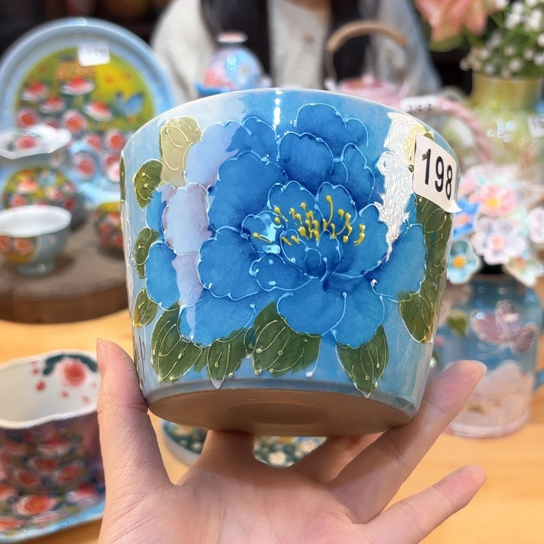 景德镇手绘高温釉下彩陶瓷茶具