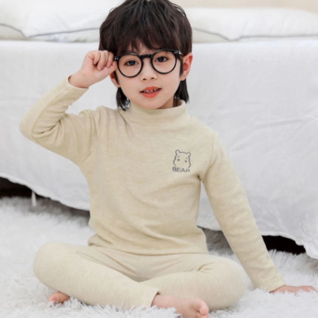 新款秋冬季保暖男女B类秋衣裤中小童宝宝秋冬秋衣加厚保暖衣双面