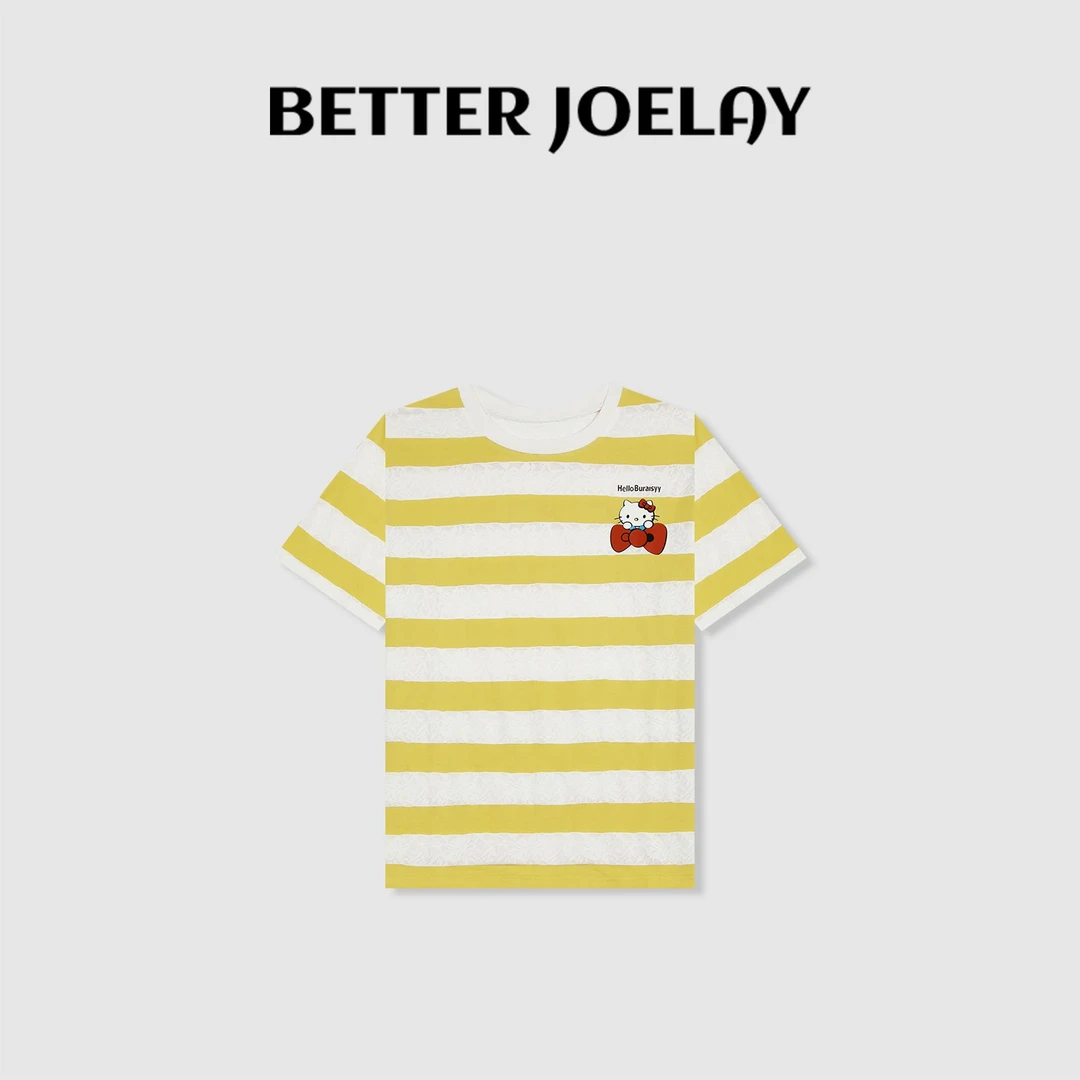 BETTER JOELAY-中大版【凯蒂花样】时尚百搭短袖T恤休闲风GG0210