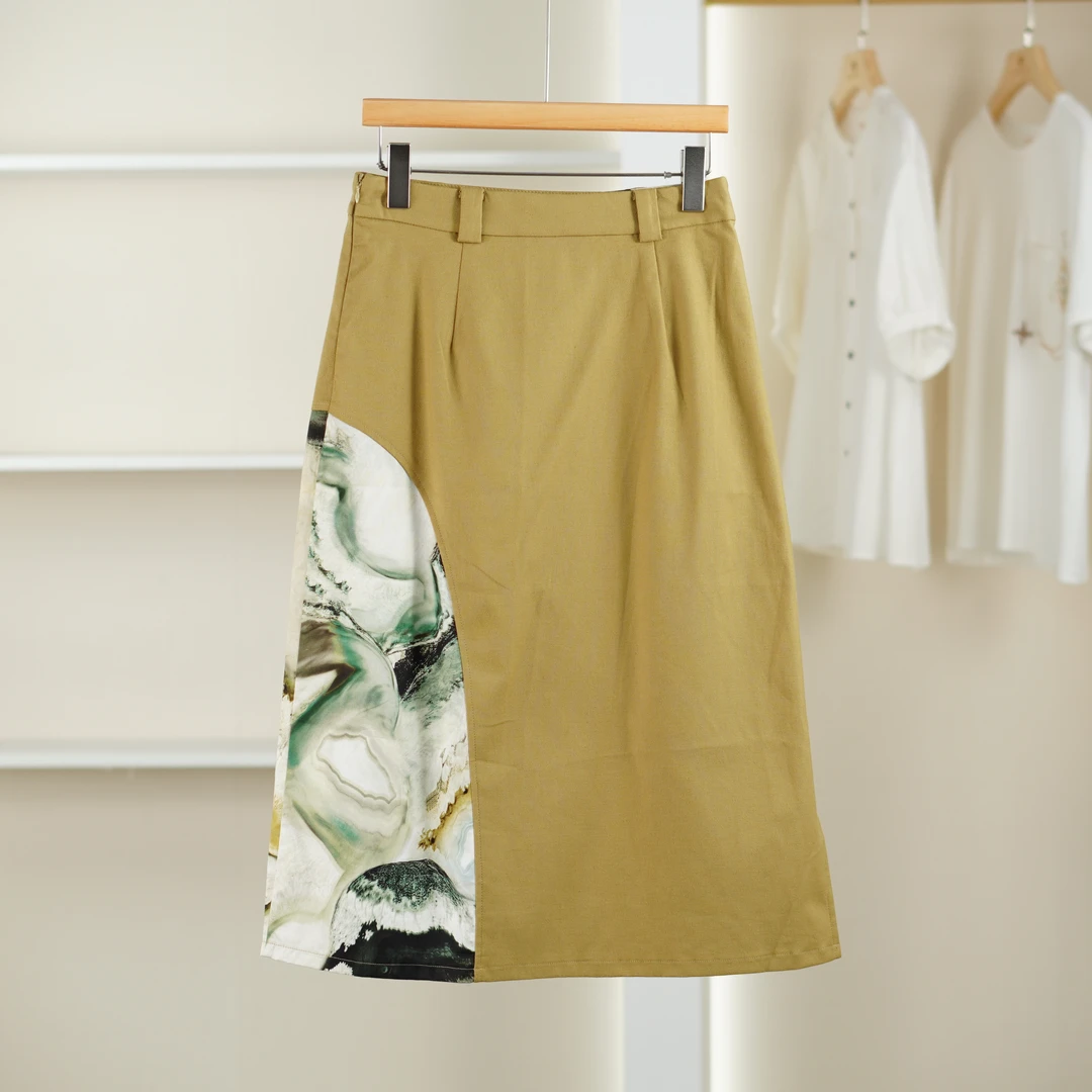 麦迪尚品 一路童行【S/M】30918321 春季时尚设计拼接长半裙女装