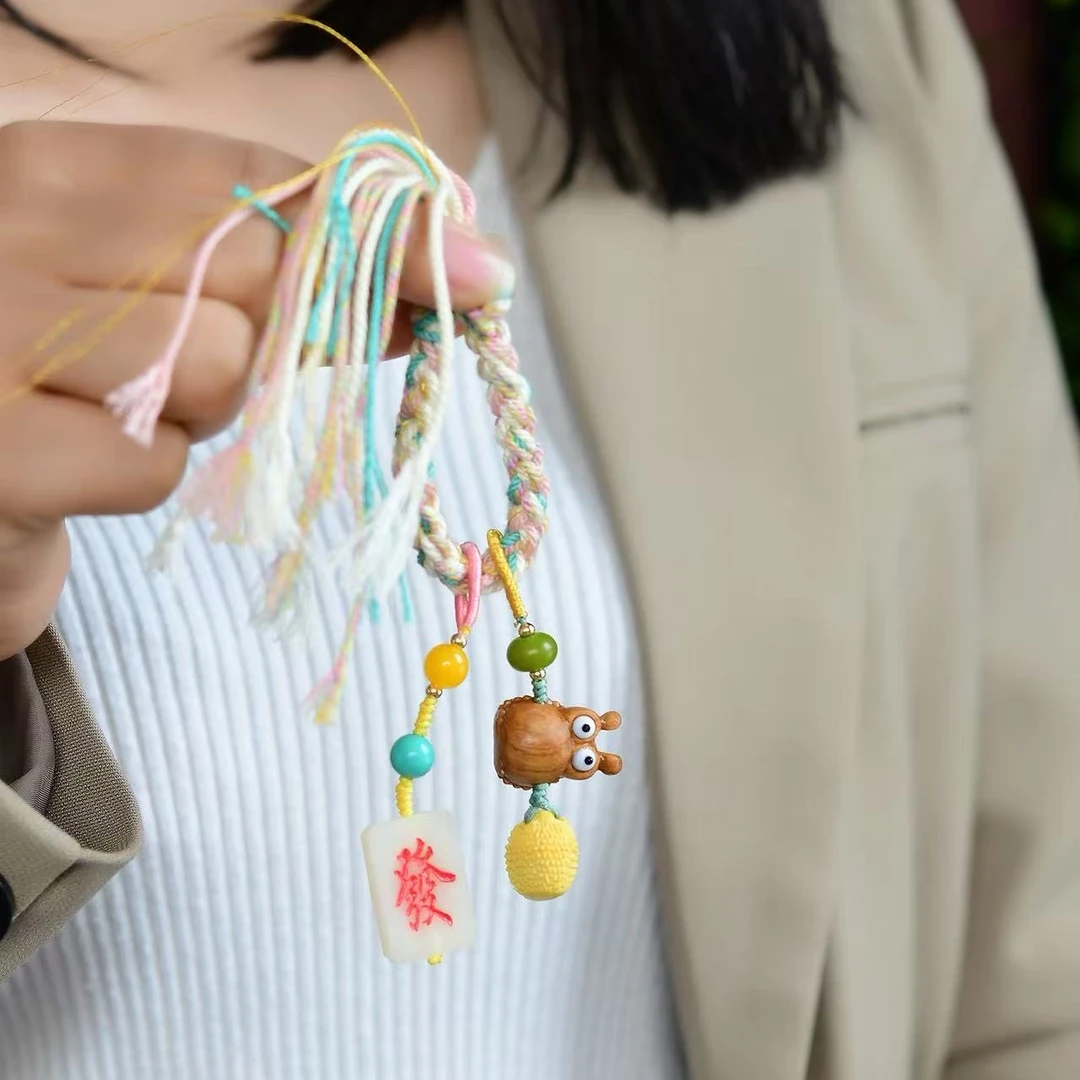 非金属木质手链 德兰原创DIY车挂包挂手串搭配檀木呱呱