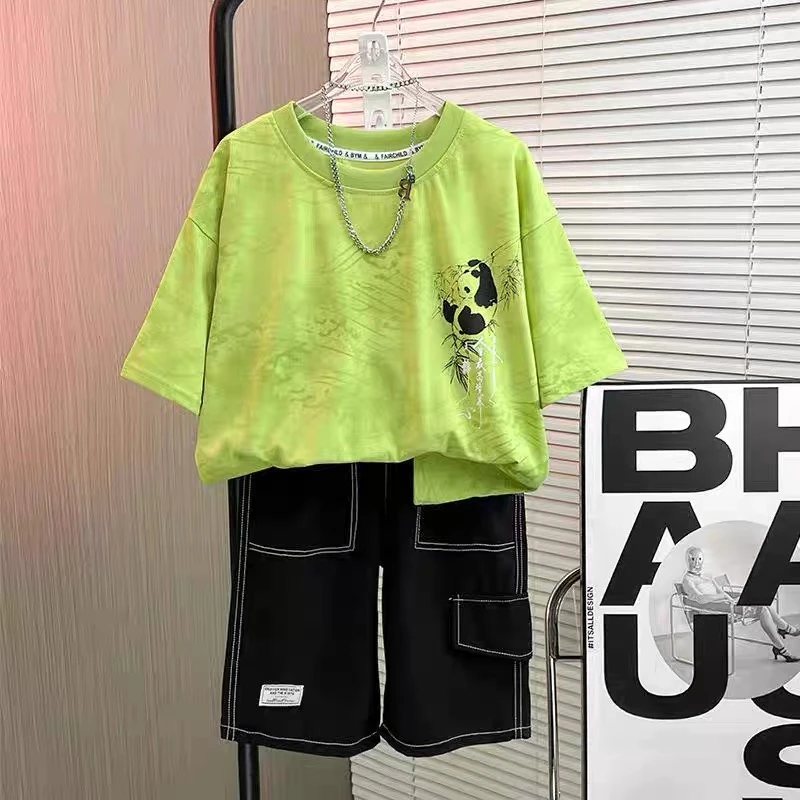 503037童装男童套装2025春休闲运动洋气中大童两件套套装宝宝衣服