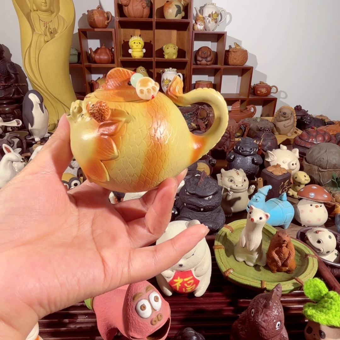 紫砂茶壶闽****玩纯手工制作过程非常