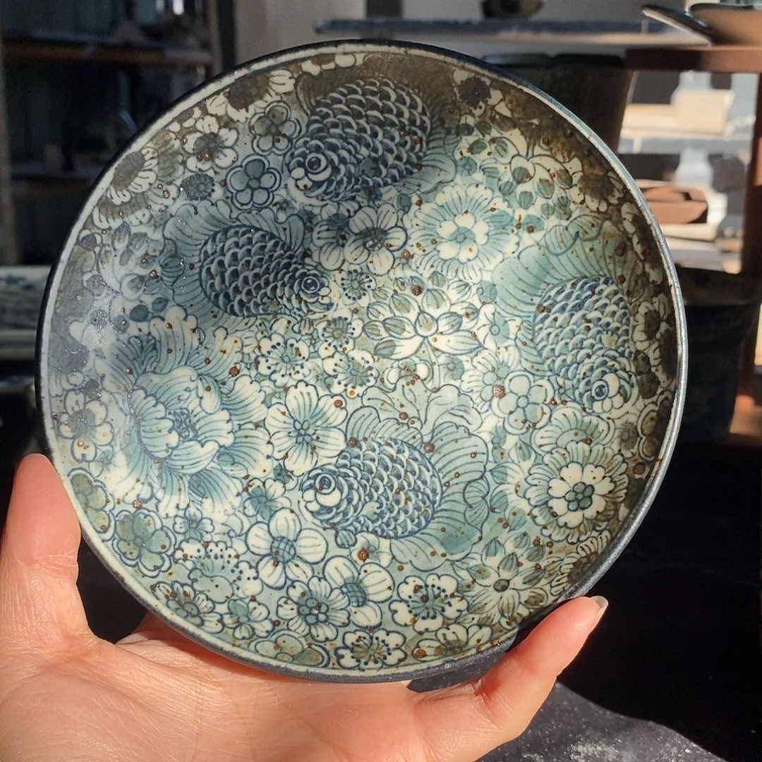 陶手工手绘青花高温陶瓷