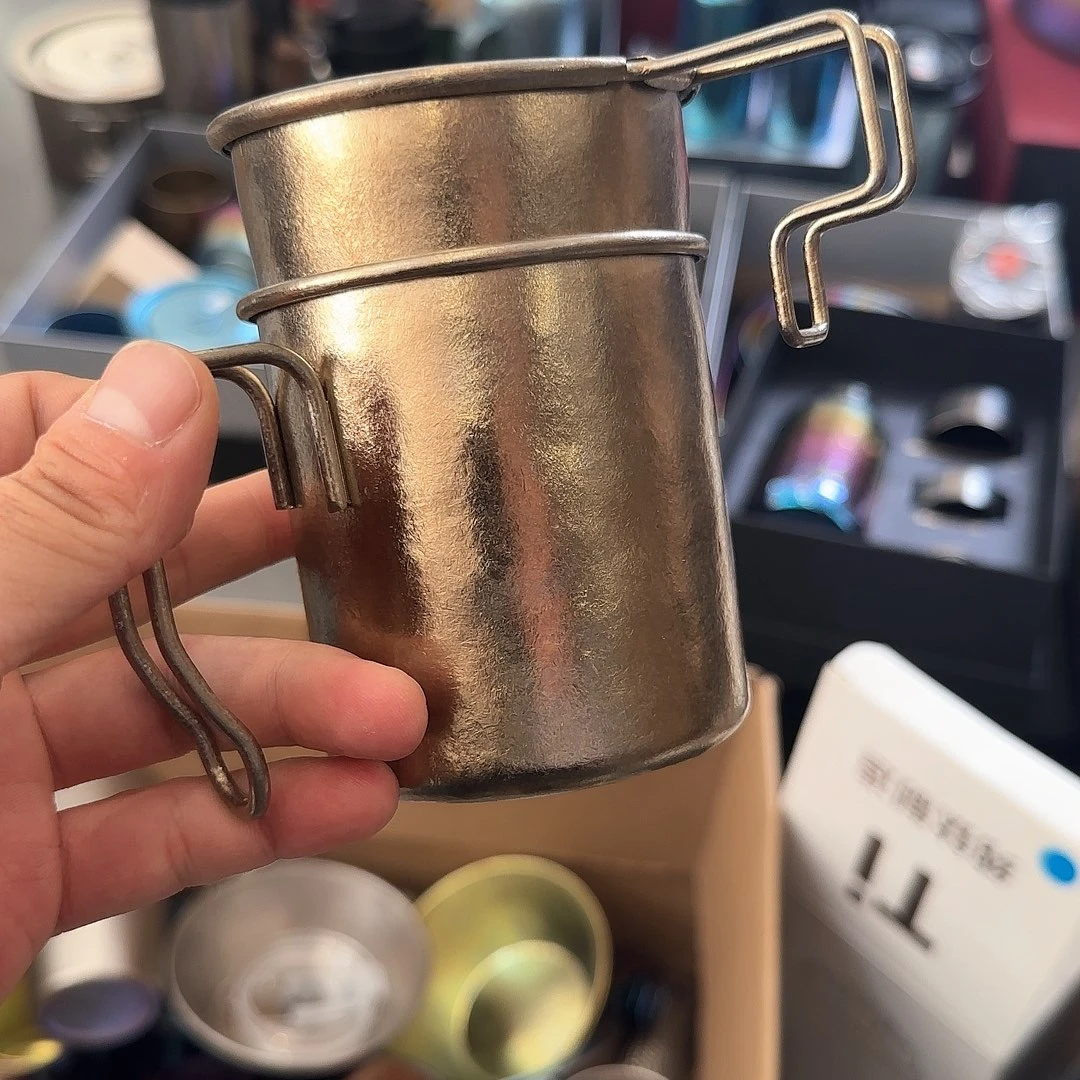 纯钛一对瑕疵暗冶金固定杯