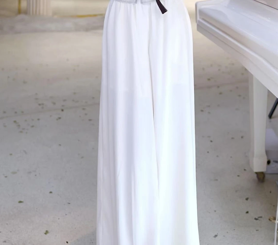 【北栀】高腰松紧垂感阔腿裤+814203