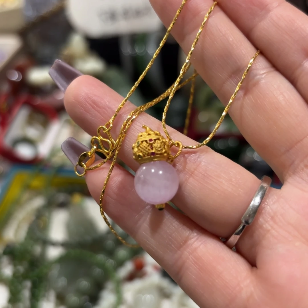 颈饰紫晶银S925镶嵌6525