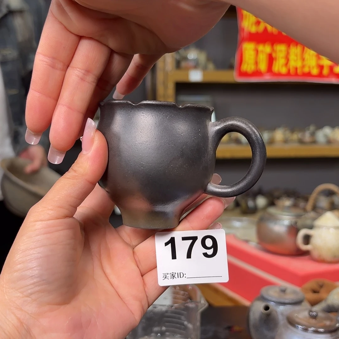 杯坭兴陶柴烧全手工原矿泥料杯