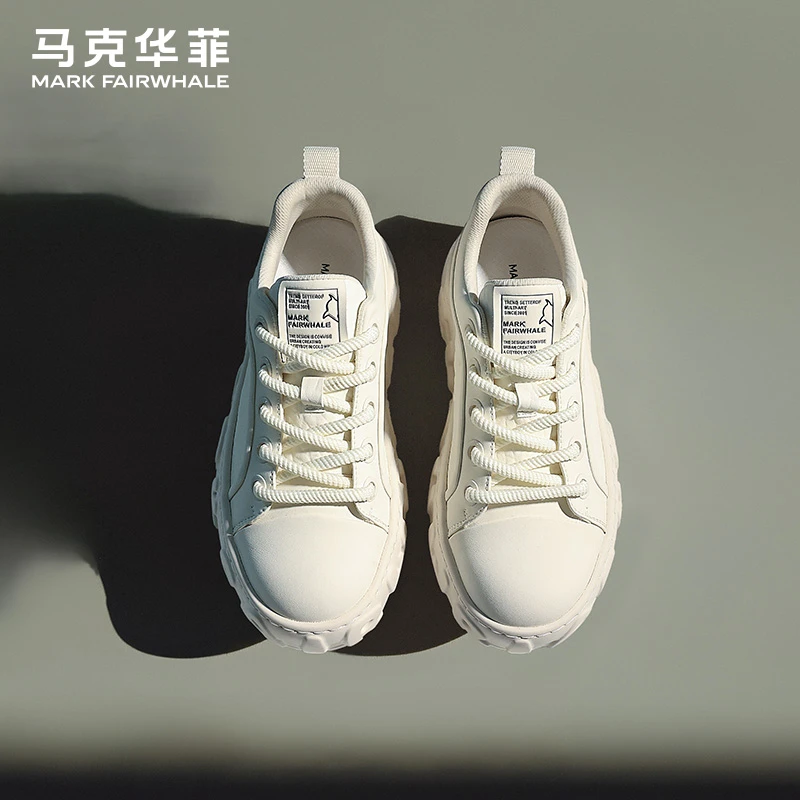 马克华菲板鞋男款2025新款冬季厚底增高鞋软底运动休闲鞋黑色男鞋