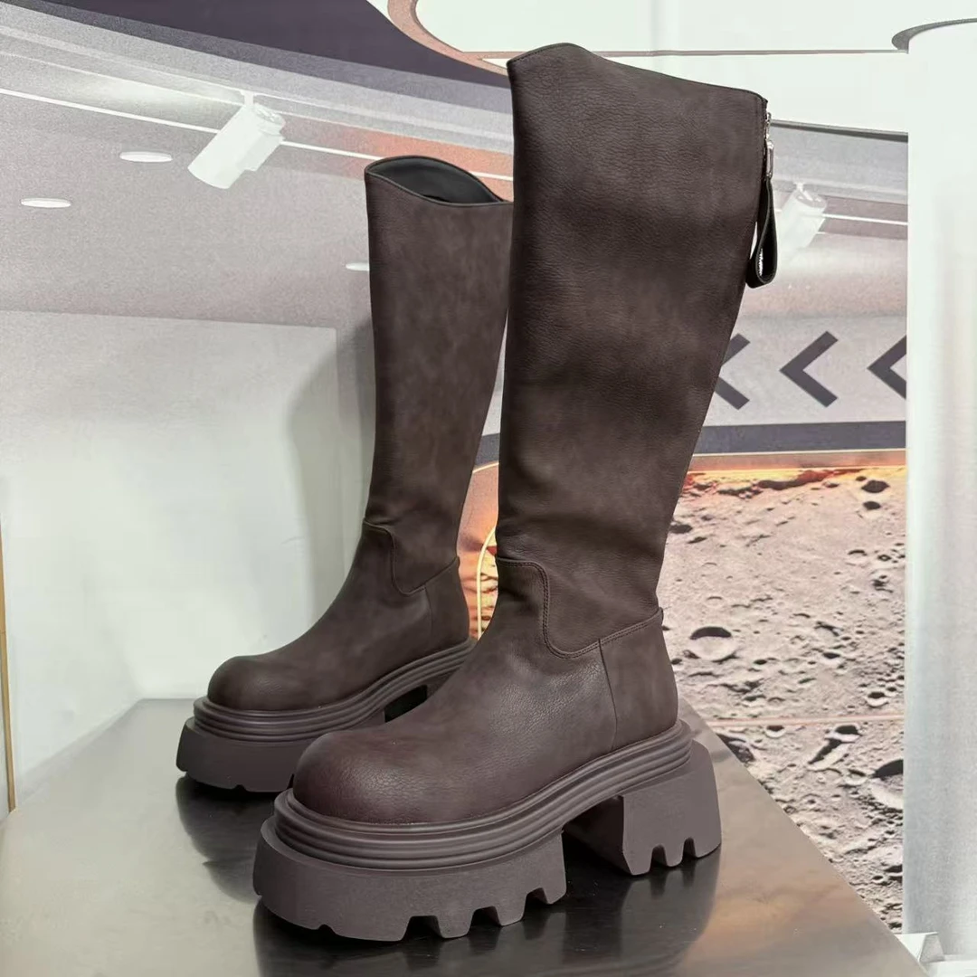 227-31新款2025长筒爆款精品长筒时装靴子百搭骑士靴